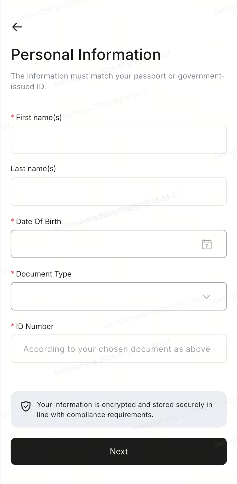 Starting Identity Verification Process